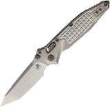 Microtech Socom Marfione Ram-Lok Stonewash Frag Titanium Folding M390MK Tanto Knife 58400
