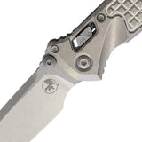 Microtech Socom Marfione Ram-Lok Stonewash Frag Titanium Folding M390MK Tanto Knife 58404