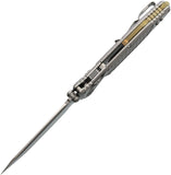 Microtech Socom Marfione Ram-Lok Stonewash Frag Titanium Folding M390MK Tanto Knife 58405