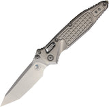 Microtech Socom Marfione Ram-Lok Stonewash Frag Titanium Folding M390MK Tanto Knife 58405