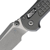 Microtech LUDT Ram-Lok Natural Clear Gray Frag Aluminum Folding Apocalyptic Bohler M390MK Tanto Knife 58586