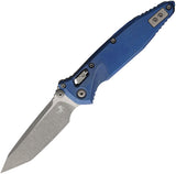 Microtech Socom Marfione Ram-Lok Antique Blue Titanium Folding Apocalyptic M390MK Tanto Knife 58632