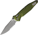 Microtech Socom Ram-Lok OD Green Frag Aluminum Folding Apocalyptic M390MK Serrated Knife 58710