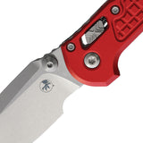 Microtech LUDT Ram-Lok Red Frag Aluminum Folding Stonewash Bohler M390MK Knife 58726