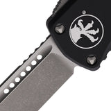 Microtech Automatic Hera OTF Knife Black Aluminum Apocalyptic Drop Pt Blade 70310AP