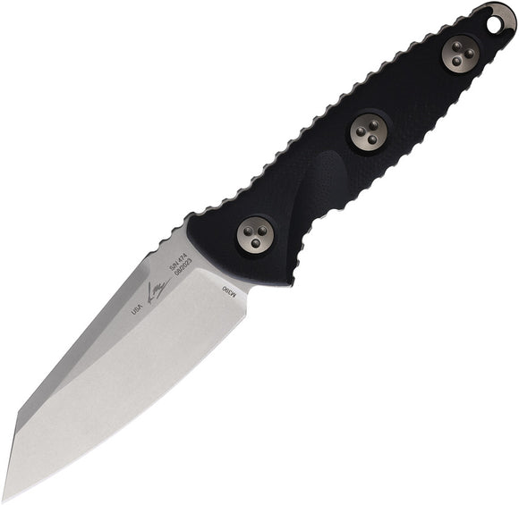Microtech Socom Alpha Mini Warcom Black G10 Stonewash Fixed Blade Knife 93M10