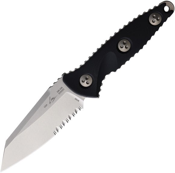 Microtech Socom Alpha Mini Warcom Black G10 Serrated Fixed Blade Knife 93M11
