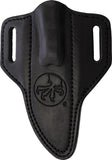 Microtech Akris Black G10 Stonewash Bohler M390MK Fixed Blade Knife w/ Black Leather Sheath 9510BK2