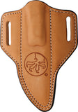 Microtech Akris Black G10 Bohler M390MK Fixed Blade Knife w/ Natural Leather Sheath 9510BK4