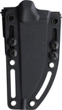 Microtech Akris Dark Earth G10 Stonewash Bohler M390MK Fixed Blade Knife w/ Black Kydex Sheath 9510DE5