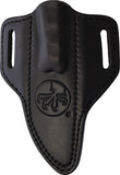 Microtech Akris Ember Orange G10 Stonewash Bohler M390MK Fixed Blade Knife w/ Black Leather Sheath 9510EM2