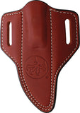 Microtech Akris Ember Orange G10 Stonewash Bohler M390MK Fixed Blade Knife w/ Brown Leather Sheath 9510EM3