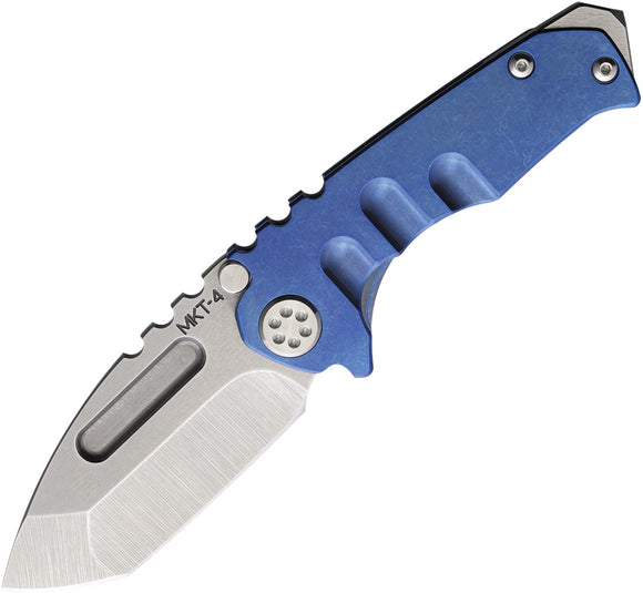 Medford Micro Praetorian T Framelock Blue Titanium Folding S45VN Knife 0084TT37A2