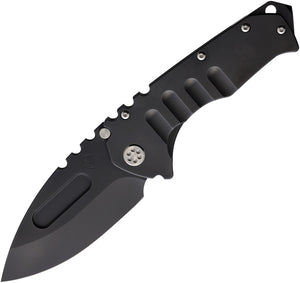 Medford Praetorian T Framelock Black Titanium Folding S45VN Knife 0124PD30PV
