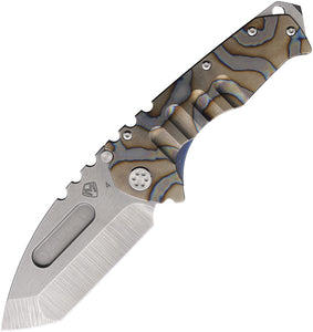 Medford Praetorian T Framelock Flamed & Blue Titanium Folding S45VN Knife 0124TT03A2