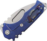 Medford Praetorian T Framelock Blue Titanium Folding CPM-20CV Knife 012VTT37A2