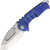 Medford Praetorian T Framelock Blue Titanium Folding CPM-20CV Knife 012VTT37A2