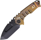 Medford Genesis T Framelock Bronze Titanium Folding CPM-3V Pocket Knife 0293PT36A1