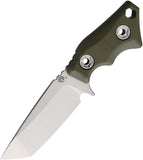 Medford Micro Tanto OD Green G10 CPM-20CV Fixed Blade Knife w/ Sheath 053VTQ10KO