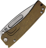 Medford Slim Midi Framelock Left Hand Bronze Folding Pocket Knife L2014TD36A1