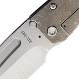 Medford Slim Midi Framelock Left Hand Gray & Flamed Titanium Folding S45VN Knife L2014TT03TM