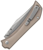 Mercury Amon Button Lock Bronze Aluminum Folding Elmax Clip Pt Pocket Knife 9AMNALTITC
