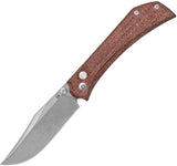 Mercury Amon Button Lock Red Micarta Folding Elmax Clip Pt Pocket Knife 9AMNRBC