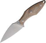 Mercury Hawky Brown Canvas Micarta Bohler M390 Fixed Blade Knife w/ Sheath 9HWKNCFC