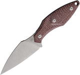 Mercury Hawky Red Burlap Micarta Bohler M390 Fixed Blade Knife w/ Sheath 9HWKRBFC