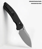Miguron Knives Norsa Crossbar Lock Black Aluminum Folding D2 Steel Pocket Knife 820ABK