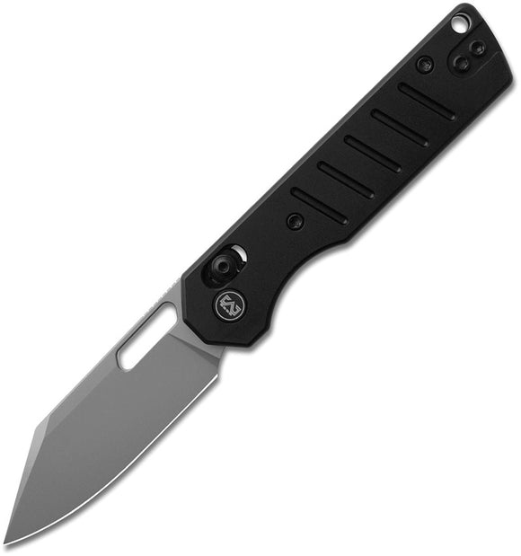 Miguron Knives Gatov Crossbar Lock Black Aluminum Folding D2 Steel Pocket Knife 822ABK