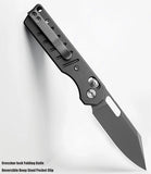 Miguron Knives Gatov Crossbar Lock Dark Gray Aluminum Folding D2 Steel Pocket Knife 822ADG