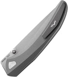 MKM-Maniago Knife Makers Detonario Linerlock Gray Aluminum Folding M390 Knife DTAT