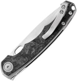 MKM-Maniago Knife Makers Eclipse Framelock Titanium & CF Folding MagnaCut Knife ELGYCF