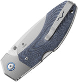 MKM-Maniago Knife Makers Hero Lockback Denim Micarta Folding Bohler M390 Knife HRDCT