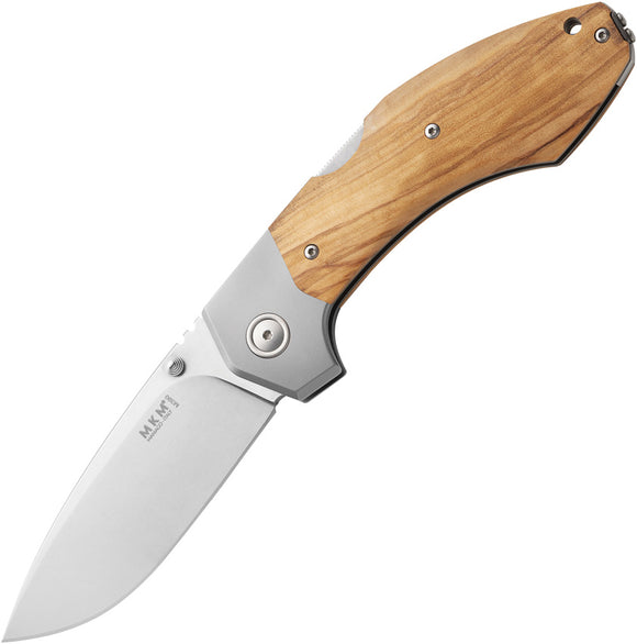 MKM-Maniago Knife Makers Hero Lockback Olive Wood Folding Bohler M390 Knife HROT