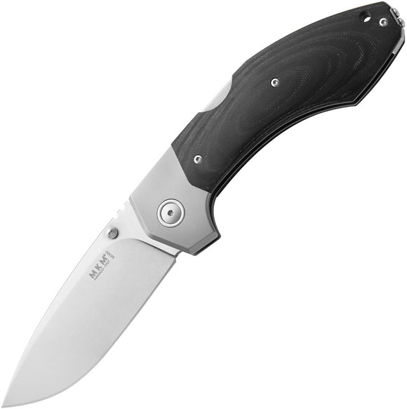 MKM-Maniago Knife Makers Hero Lockback Black SureTouch Folding Bohler M390 Knife HRSTT