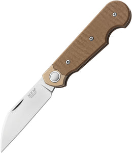 MKM-Maniago Knife Makers Jaques Earth Brown G10 Folding MagnaCut Knife JQTGEH