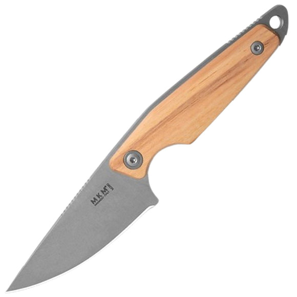 MKM-Maniago Knife Makers Makro 1 Olive Wood Bohler M390 Fixed Blade Knife MA01O