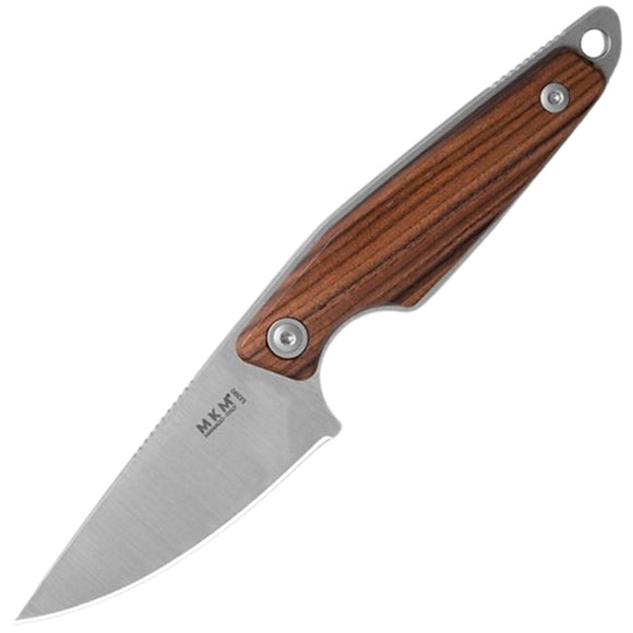 MKM-Maniago Knife Makers Makro 1 Santos Wood Bohler M390 Fixed Blade Knife MA01S