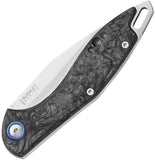 MKM-Maniago Knife Makers Fara Slip Joint Black Carbon Fiber Folding M390 Knife MY01DMBK