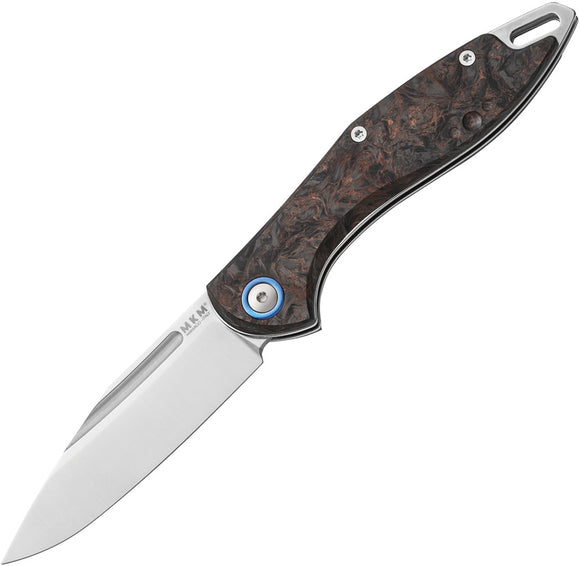 MKM-Maniago Knife Makers Fara Slip Joint Bronze Carbon Fiber Folding M390 Knife MY01DMCP