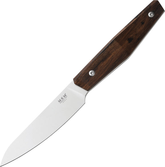 MKM-Maniago Knife Makers Prima Paring Ziricote Wood Fixed Blade Kitchen Knife PRPAZ