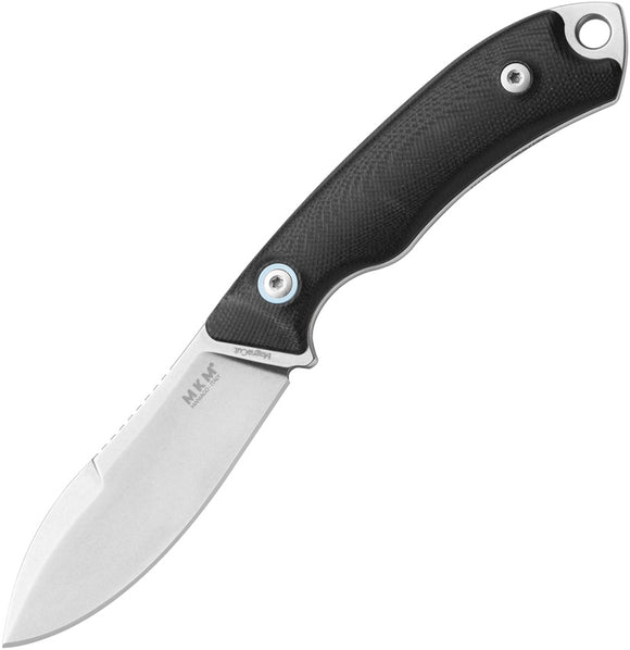 MKM-Maniago Knife Makers Pocket Tango 1 Black G10 MagnaCut Fixed Blade Knife PT1GBK