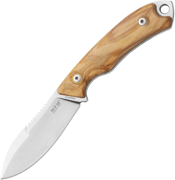 MKM-Maniago Knife Makers Pocket Tango 1 Olive Wood MagnaCut Fixed Blade Knife PT1O