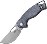 MKM-Maniago Knife Makers Vincent Linerlock Denim Micarta Folding MagnaCut Knife VCMDC