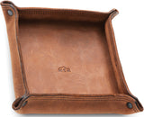 MKM-Maniago Knife Makers Brown Leather EDC Valet Tool Gear Tray VT2