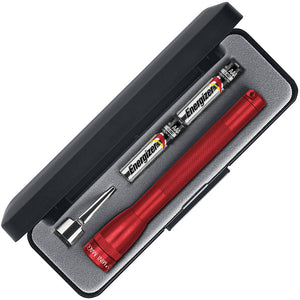 Mag-Lite Mini Maglite Red 5" Aluminum Water Resistant Flashlight 034