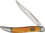 Marbles Master Made Large Toothpick Orange Bone Folding Stainless Pocket Knife M004