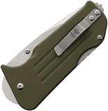 Main Street Knives Broadway Lockback OD Green G10 Folding S45VN Tanto Pocket Knife S008